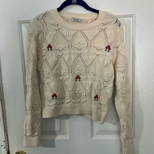 Knit sweater with mushrooms 🍄